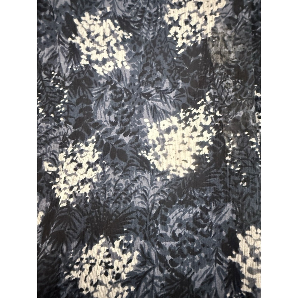 Joie Baltic Print Navy FLoral Chiffon Sleeveless Sheer Mini Dress Womens Size S - Picture 9 of 10